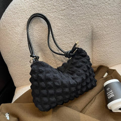 Casual Solid Rhombus Shoulder Bag for Women
