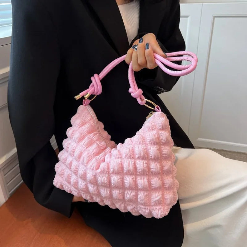 Casual Solid Rhombus Shoulder Bag for Women
