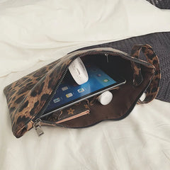 Leopard Clutch Wallet Messenger Bag Ladies Handbag