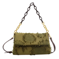 Tassel Canvas Crossbody Bag for Women
