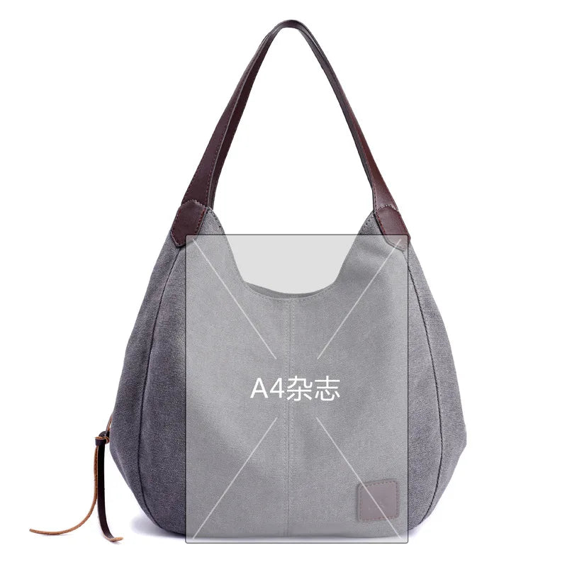 Casual Canvas Women Totes Bag Large Capacity Handbags Shoulder Bag