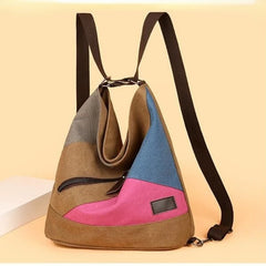 Women's Casual Canvas Backpack Large Capacity School Bag