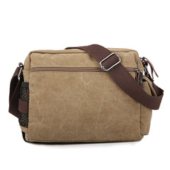Canvas Men Small Shoulder Bag Vintage Satchel Retro Crossbody Sling