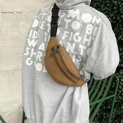 Canvas Waist Bag Convenient Belt Fanny Pack Mobile Phone Bag