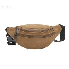 Canvas Waist Bag Convenient Belt Fanny Pack Mobile Phone Bag