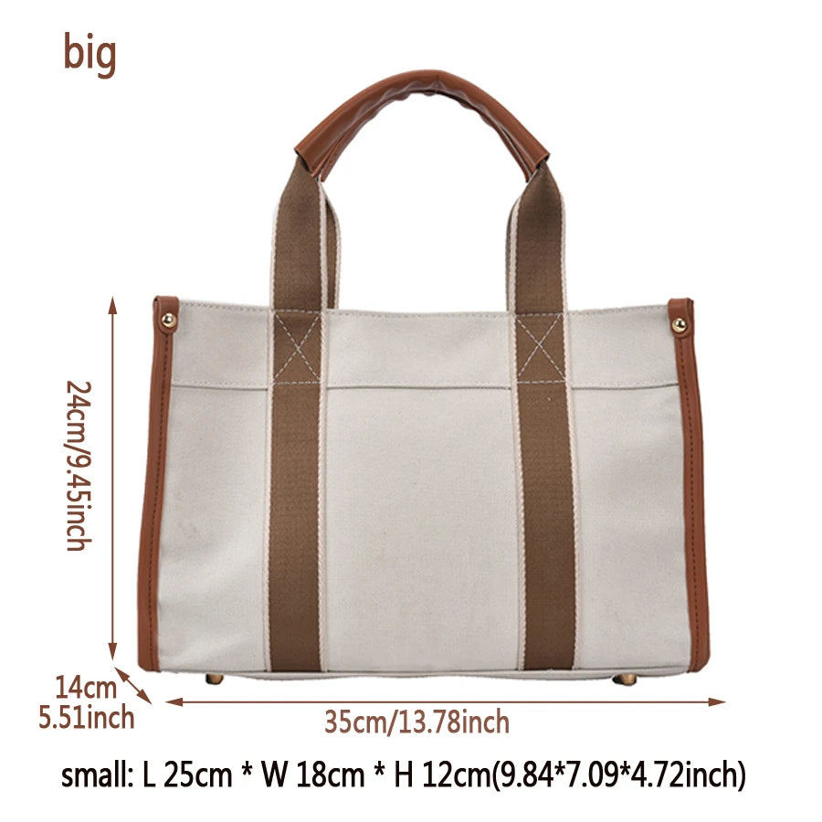 Canvas Women Handbags Letters Shoulder Crossbody Bags Large Capacity Tote bags