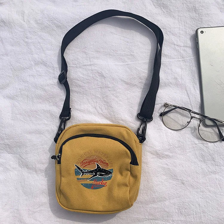 Casual Canvas Women Handbags Mini Student Bag Messenger Bag Shoulder Bag