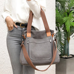 Casual Canvas Women Shoulder Bag Reusable Shopping Bags Large Capacity Totes