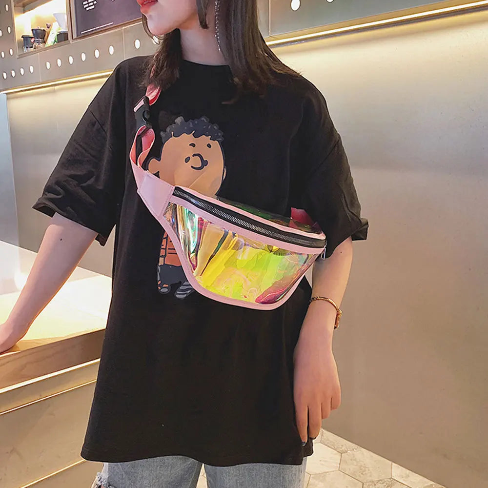 Transparent Laser Chest Bag Shoulder PVC Small Totes