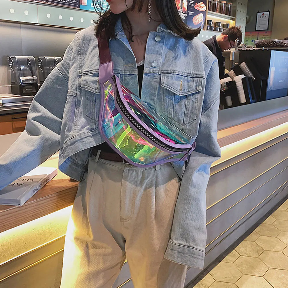Transparent Laser Chest Bag Shoulder PVC Small Totes