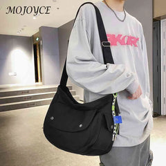 Casual Couple Phone Pouch Women Men Nylon Preppy School Shoulder Bag