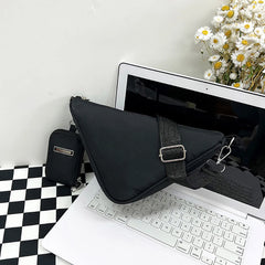 Casual Shoulder Triangle Bag Nylon Handbag for Women