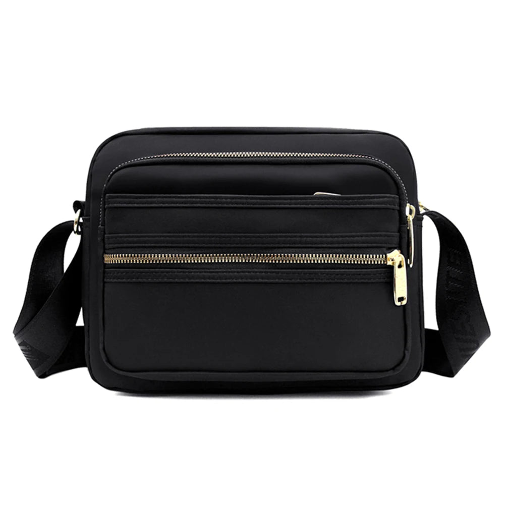 Casual Crossbody Bags Waterproof Nylon Shoulder Bag Zipper Pocket Messenger Bags