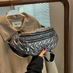 Casual Down Nylon Waist Bag Fanny Pack Female Belt Bag