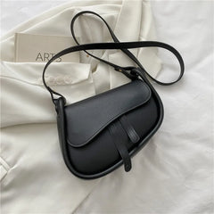 Casual Saddle Bag Small Shoulder Bags for Women High PU Leather Crossbody Female