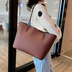 Chain Shoulder Bag Famous Leather Ladies Handbag Large Capacity Tote Bag