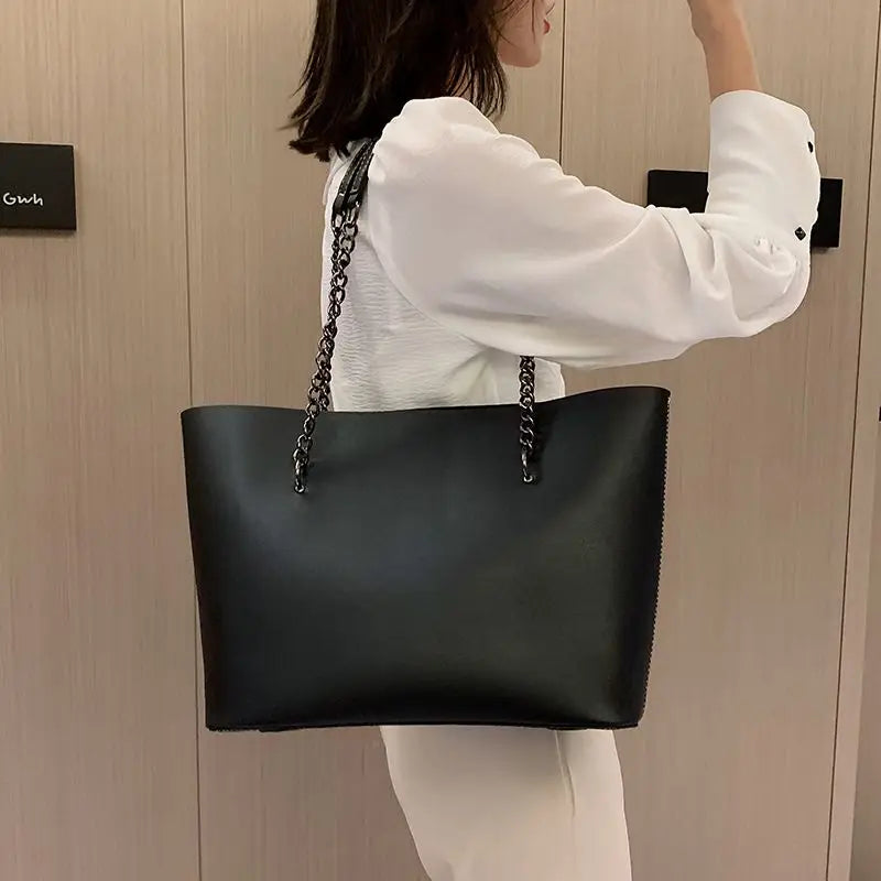 Chain Shoulder Bag Famous Leather Ladies Handbag Large Capacity Tote Bag