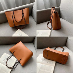 Chain Shoulder Bag Famous Leather Ladies Handbag Large Capacity Tote Bag