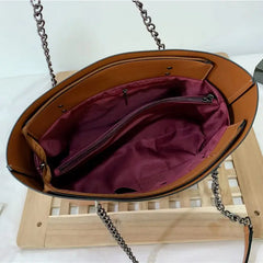 Chain Shoulder Bag Famous Leather Ladies Handbag Large Capacity Tote Bag