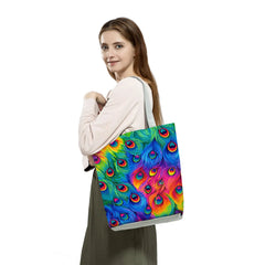 Feather Print Shoulder Bag for Women High Capacity Office Tote