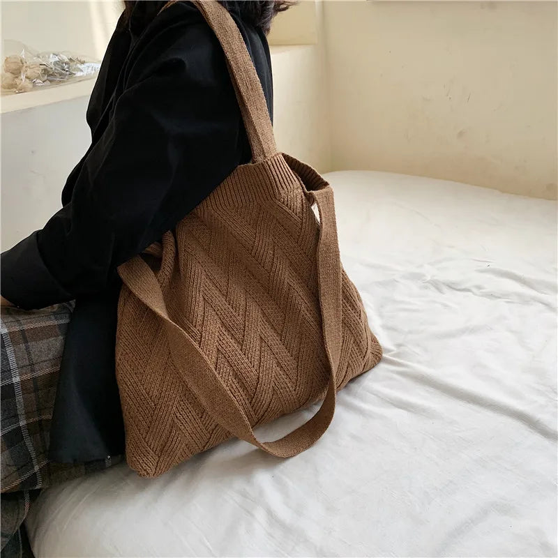 Harajuku Woolen Shoulder Bag Plush Handbag