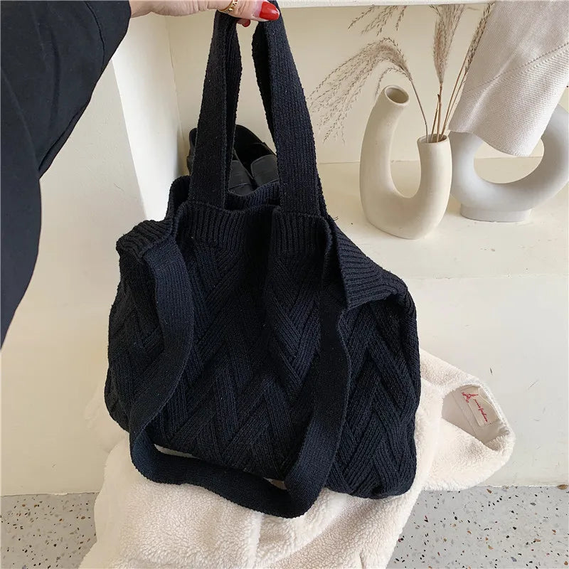 Harajuku Woolen Shoulder Bag Plush Handbag