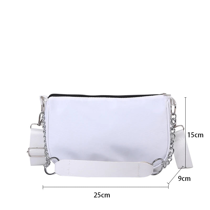 Casual Ladies Crossbody Bags Nylon Chain Bag Women Vintage Shoulder Bags Girls