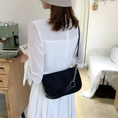 Casual Ladies Crossbody Bags Nylon Chain Bag Women Vintage Shoulder Bags Girls