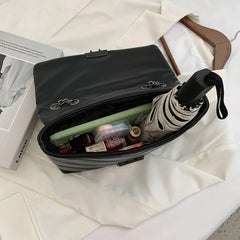 Casual Large Capacity Totes PU leather Women Handbag Flap Shoulder Crossbody Bag