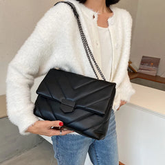 Casual Large Capacity Totes PU leather Women Handbag Flap Shoulder Crossbody Bag