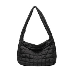 Casual Lattice Top-handle Bag Eiderdown Women Shoulder Handbag