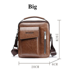 Casual Men Shoulder Bag Vintage Crossbody Bags High Male Bag Leather Handbag