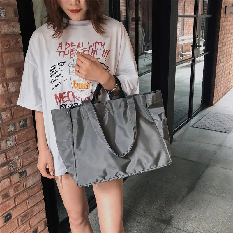 Casual Nylon Tote Women Shoulder Bags Crossbody Bag Lady Big Shopper Bag