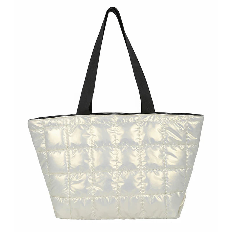 Nylon Space Padded Women Handbags Large Capacity Shoulder Totes