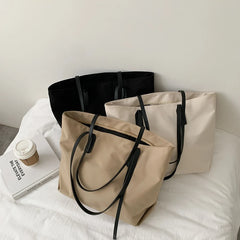 Casual Nylon Waterproof Handbag Women Large Capacity Shoulder Top-handle Bag
