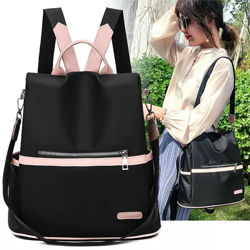 Casual Oxford Backpack Women School Bag Waterproof Nylon School Bags