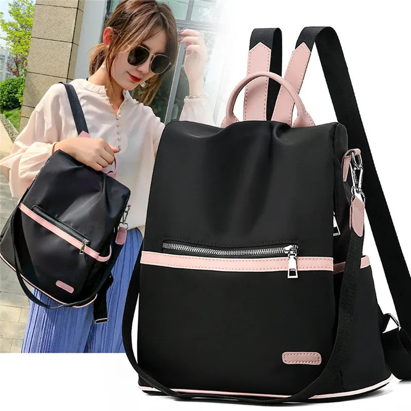 Casual Oxford Backpack Women School Bag Waterproof Nylon School Bags