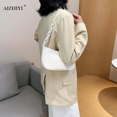 PU Leather Sling Handbag Purse Chain Shoulder Crossbody Bag