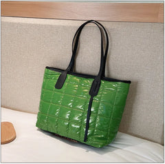 Casual Quilted Large Capacity Tote Shoulder Bags Winter Handbags