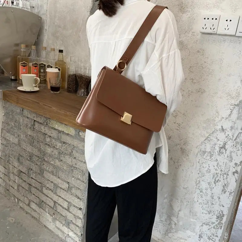 Retro Women Shoulder Bags Strap Female Handbags Pu Leather Crossbody Messenger