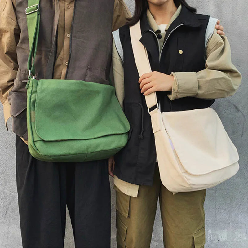 Casual Canvas Shoulder Bag Large Women Crossbody Messenger Bag