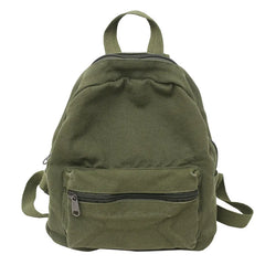 Canvas Mini Backpack For Men Women School Bag