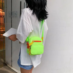 Casual Mini Square Bag Wide Belt Single Shoulder Crossbody Bag