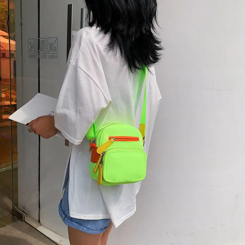 Women's Casual Small Square Bag with Wide Shoulder Strap