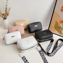 Small Square Shoulder Bag For Women PU Leather Crossbody Lady Handbag
