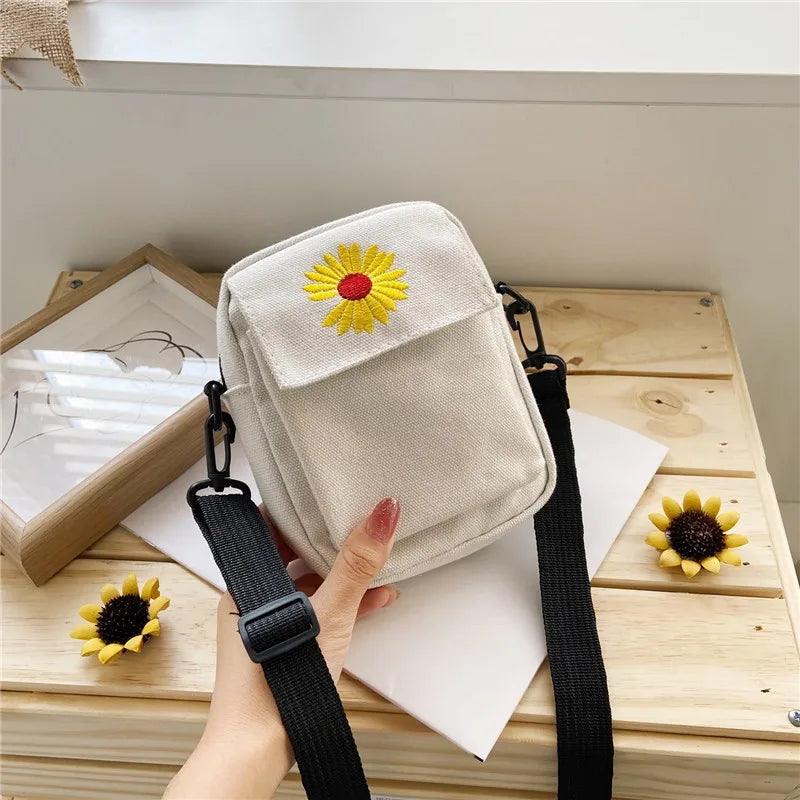 Casual Daisy Canvas Women Bag Small Shoulder Bag Handbag