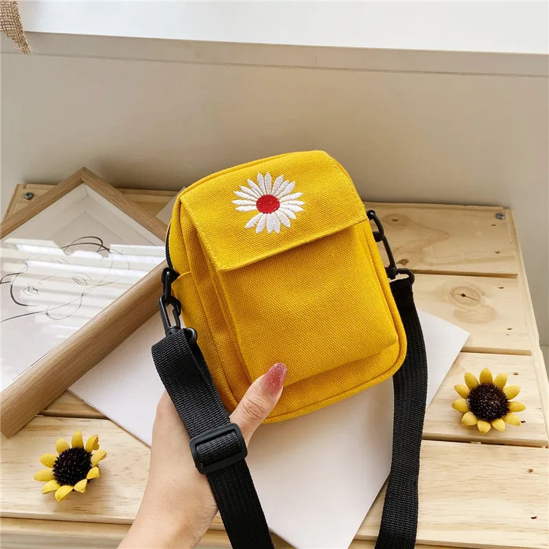 Casual Daisy Canvas Women Bag Small Shoulder Bag Handbag