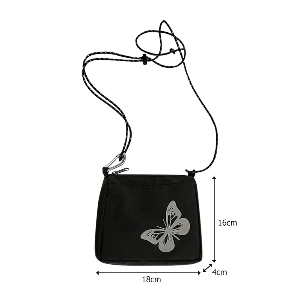 Reflective Butterfly Crossbody Bag Small Shoulder Handbag