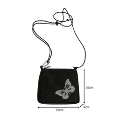 Reflective Butterfly Crossbody Bag Small Shoulder Handbag