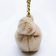 Thick Chains Hobos Women Shoulder Bags Lady Handbag Faux Fur Hand Bags